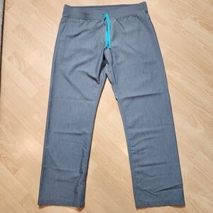 Figs Livingston Basic Scrub Pants Grey Graphite Women's Size Large